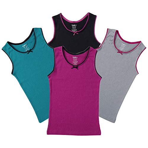Tagless Cotton Tank Top 4-Pack (Girls, Scoop Neck, 7-8) Tagless Cotton Tank Top 4-Pack (Girls, Scoop Neck, 7-8)